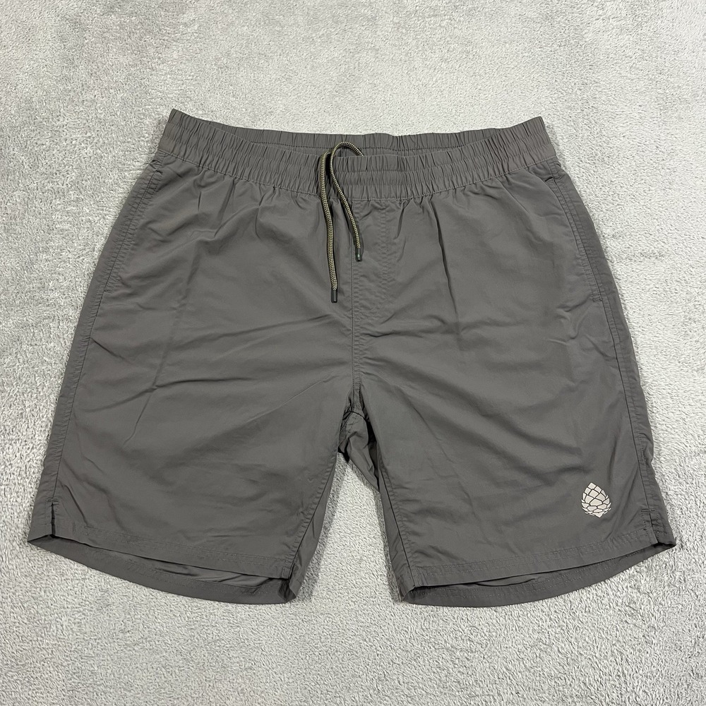 Stio Shorts Mens Large Gray Lined Athletic Performance Drawstring Nylon